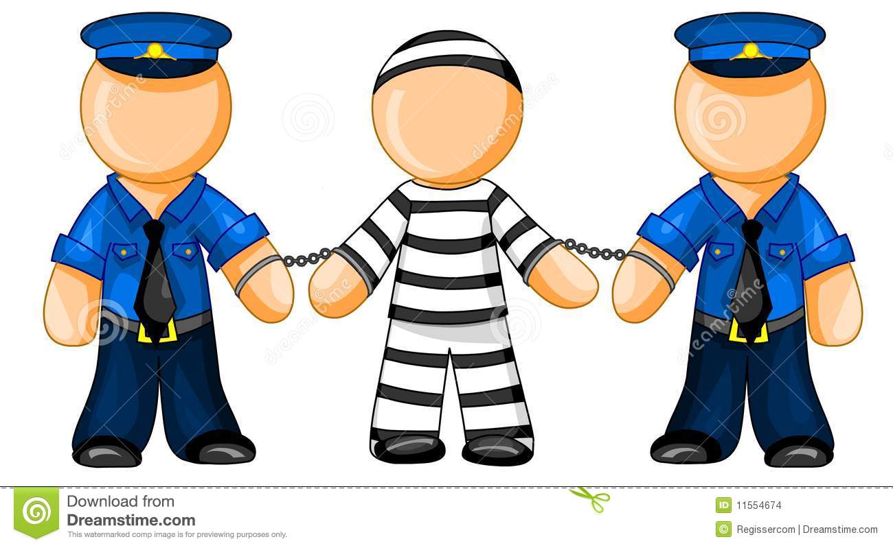 Заключенный и полицейский арт