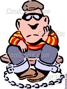226x300 Thief In Prison Vector Clip Art