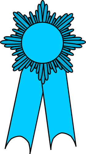 280x500 Vector Clip Art Of Medal With A Light Blue Ribbon Public Domain