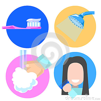 400x400 Washing Hand In Morning Clipart