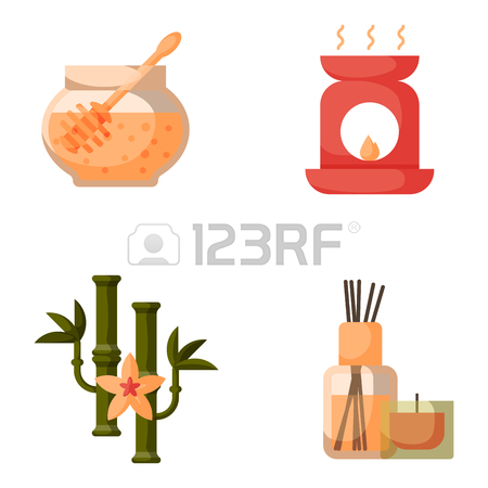 450x450 Vector Illustrations Of Beautiful Woman Spa Treatment, Beauty