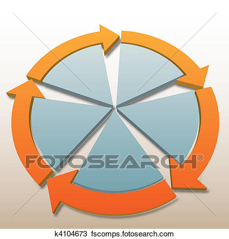 450x470 Clipart Of Connection Arrows 5 System Process Cycle Background