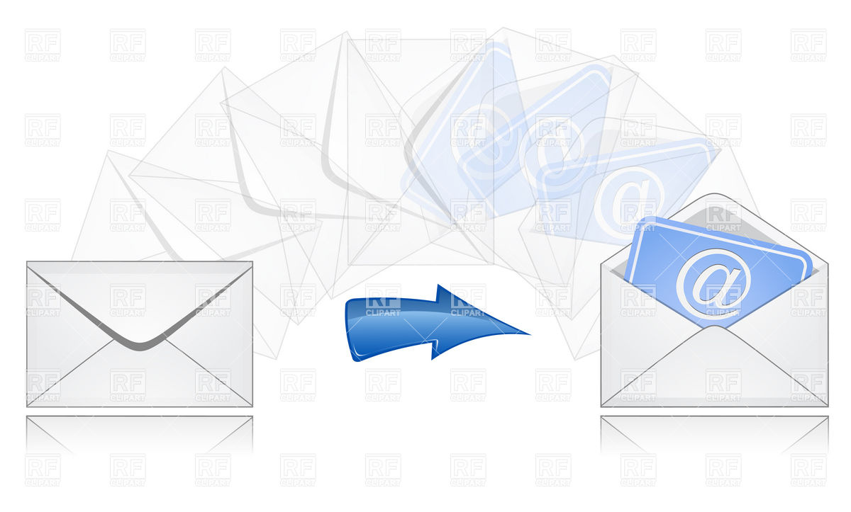 1200x723 The Process Of Email Sending Royalty Free Vector Clip Art Image