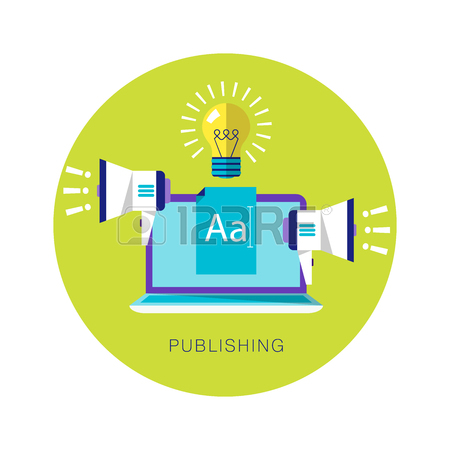 450x450 Contrast Flat Illustration. Publishing, Blogging, Proclamation