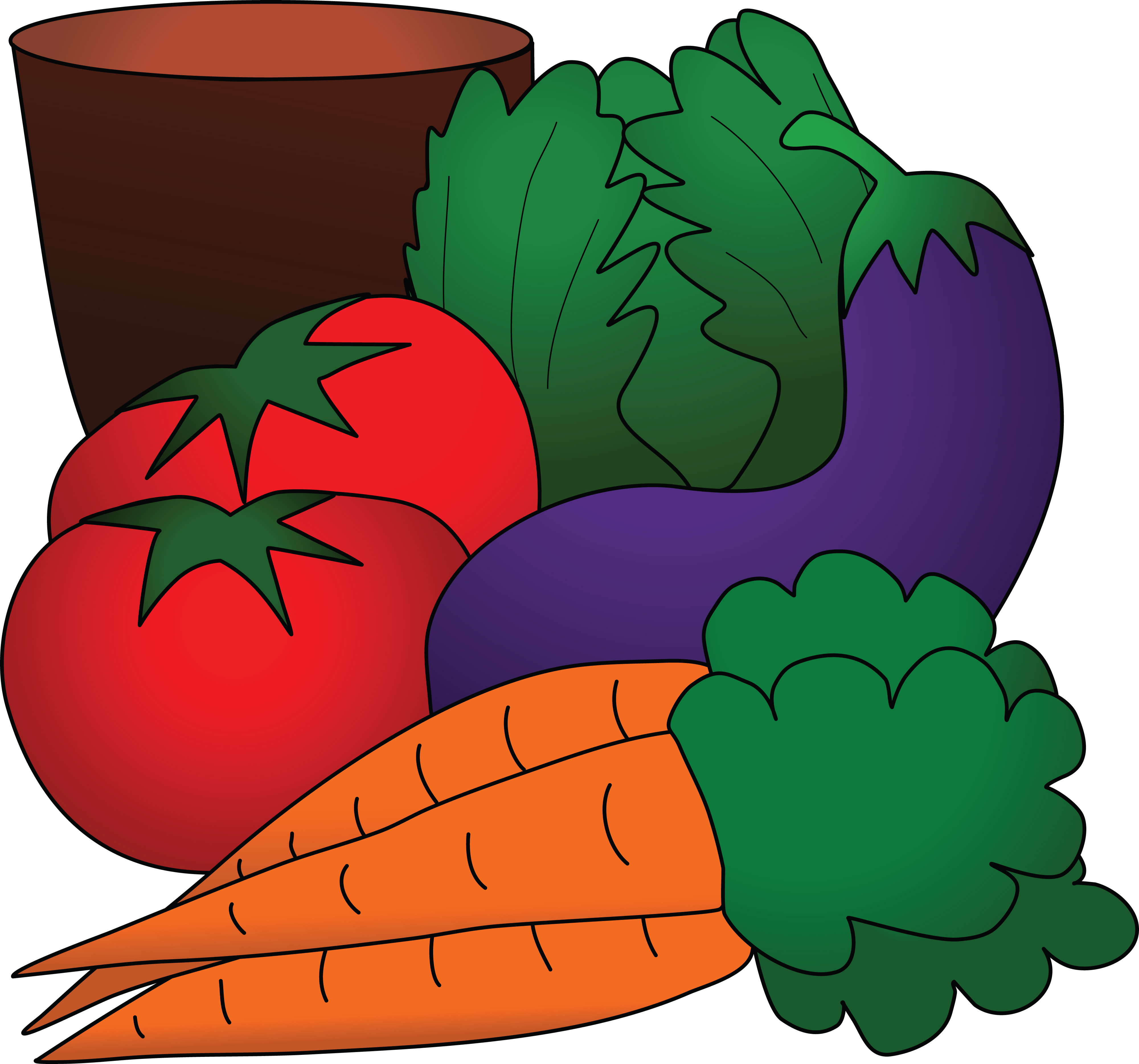 4000x3736 Clipart Of A Still Life Of Produce