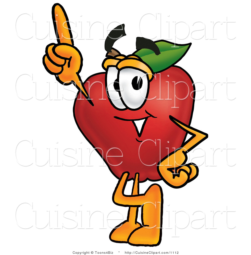 1024x1044 Cuisine Clipart Of A Red Apple Produce Character Mascot Pointing
