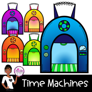 350x350 Time Machine Clip Art ~ Freebie! By Cara's Creative Playground Tpt