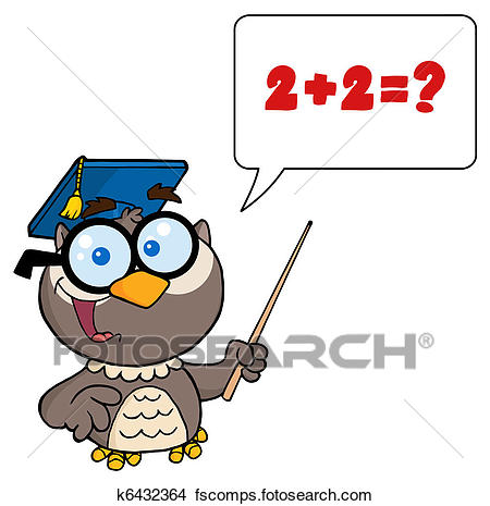 450x465 Clipart Of Professor Owl Cartoon Character K6432364