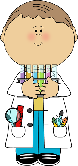 259x550 Kid Scientist With Test Tubes Clip Art