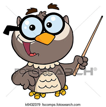 450x455 Clip Art Of Professor Owl Cartoon Character K6432379