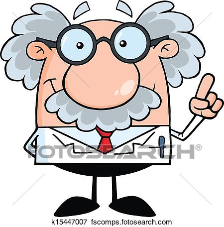 450x456 Clip Art Of Scientist Or Professor With An Idea K15447007