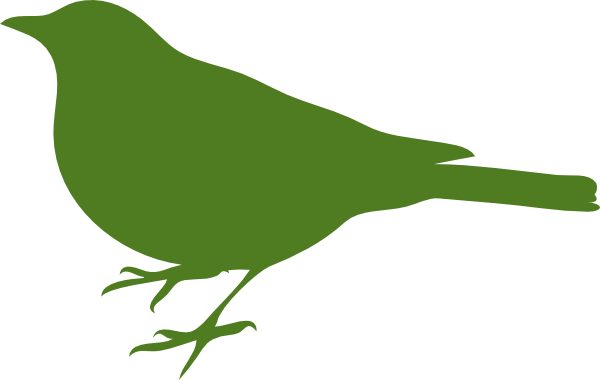 600x380 Green Bird Profile Clip Art
