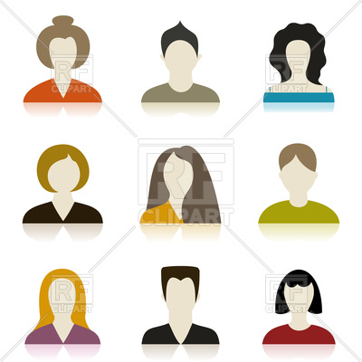 400x400 Set Of Profile People Icons Royalty Free Vector Clip Art Image