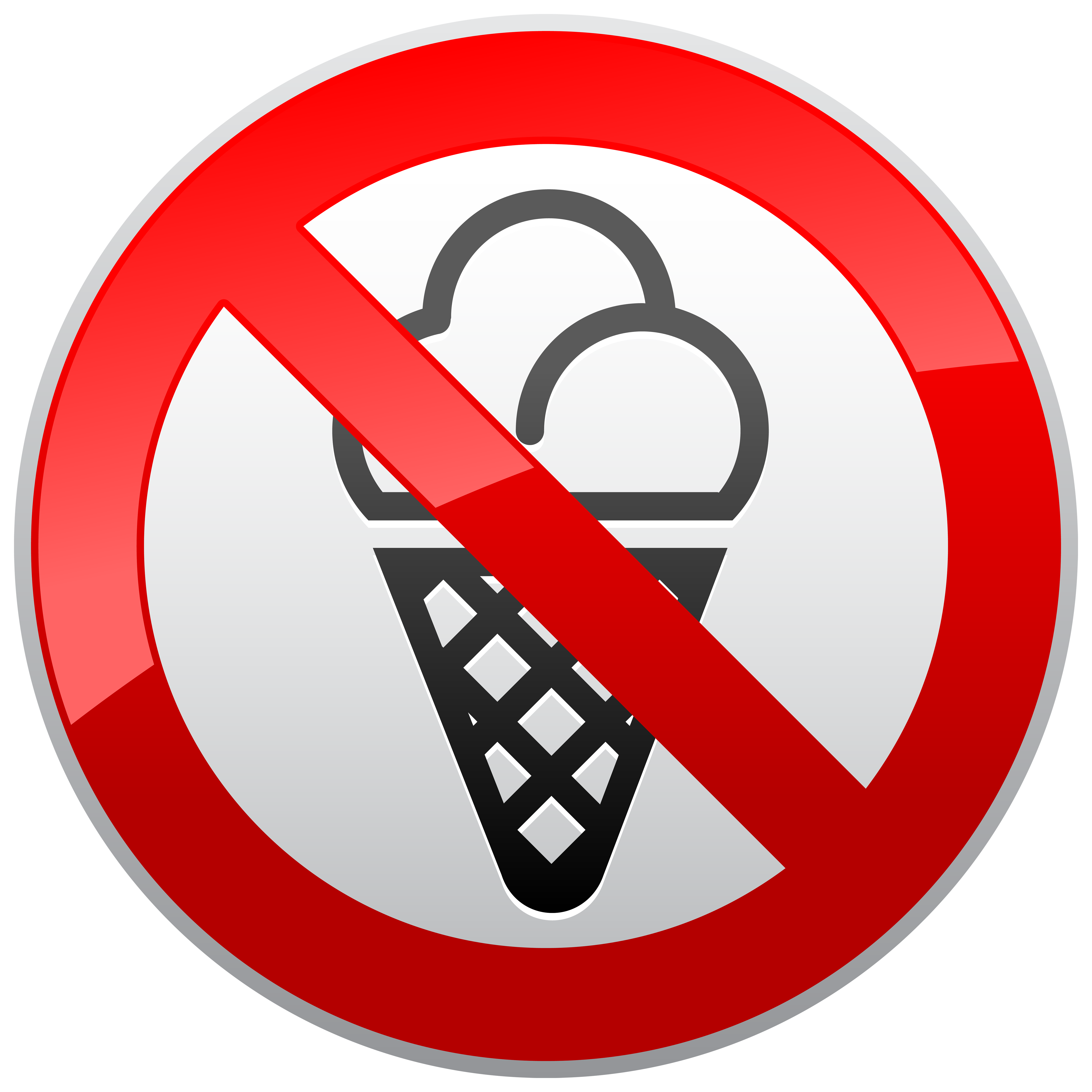 5000x5000 No Ice Cream Prohibition Sign Png Clipart