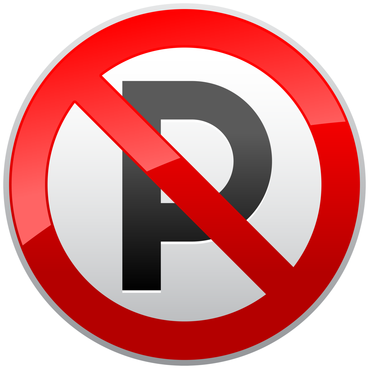 1250x1250 No Parking Prohibition Sign Png Clipart