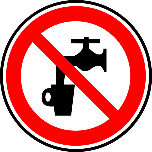 500x500 No Drinking Water Prohibition Sign Vector Graphics Public Domain