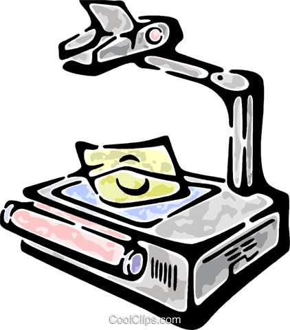 422x480 Over Head Projector Royalty Free Vector Clip Art Illustration