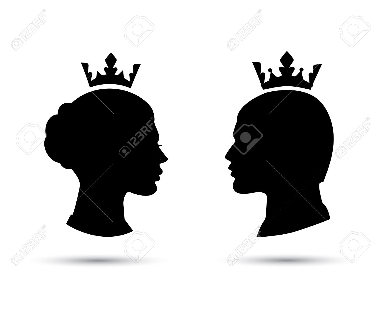 1300x1083 Shadow Clipart King And Queen
