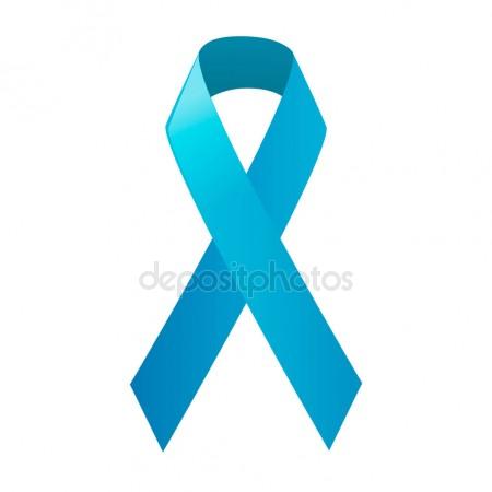 450x450 World Prostate Cancer Day. Awareness Blue Ribbon. Stock Vector