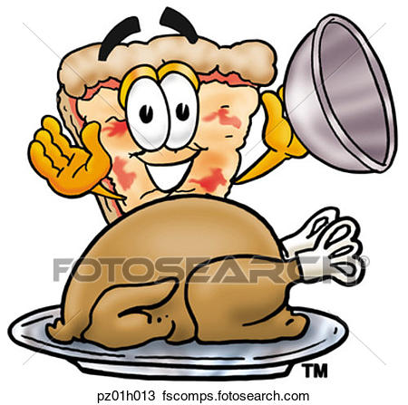 450x447 Clipart Of Pizza With Turkey Pz01h013