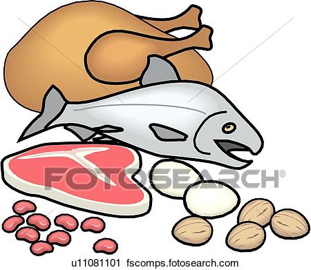 450x391 Clipart Of Protein Food Group U11081101