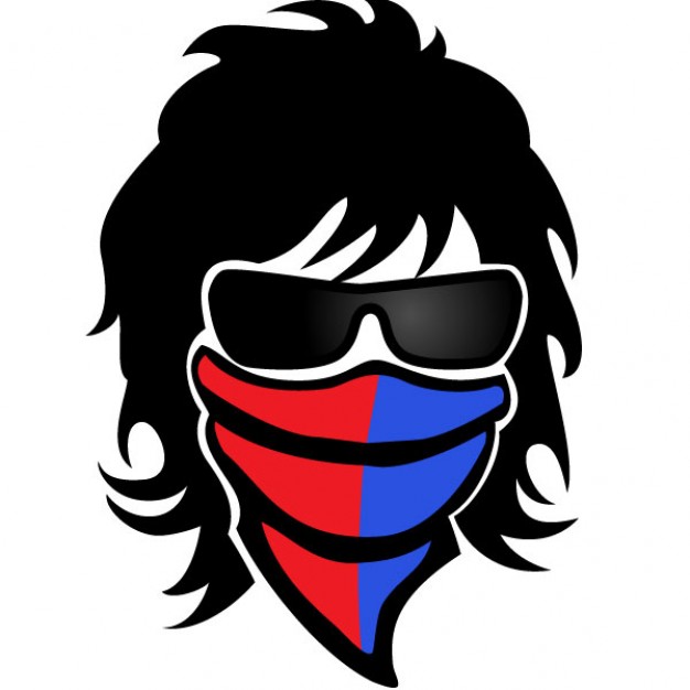626x626 Protester With Black Glasses And Covered Face Vector Free Download