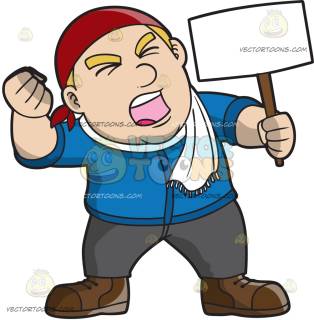 314x320 Protester Clipart