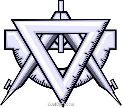 480x424 Compass, Protractor And Ruler Royalty Free Vector Clip Art