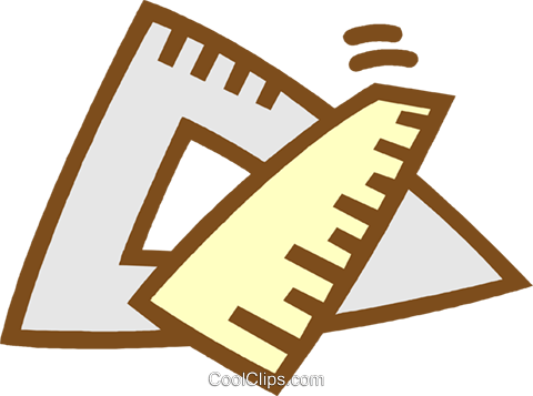 480x357 Ruler, Protractor Royalty Free Vector Clip Art Illustration