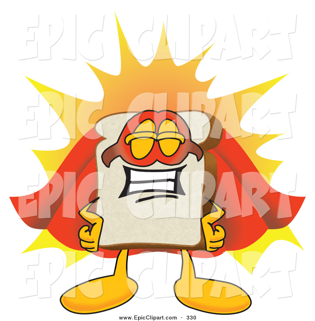 1024x1044 Vector Clip Art Of A Proud Slice Of White Bread Food Mascot