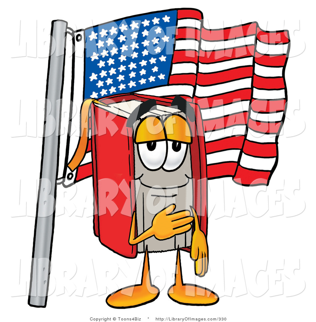 1024x1044 Clip Art Of A Proud Patriotic Red Book Mascot Cartoon Character
