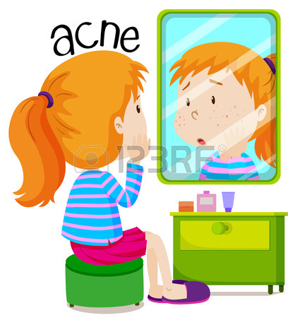 425x450 Girl With Head Lice Jumping In Her Head Illustration Royalty Free