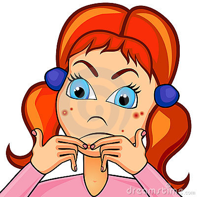 400x400 Teenager Girl Struggling Acne Clipart Panda
