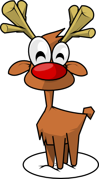 335x605 Funny Reindeer Clipart