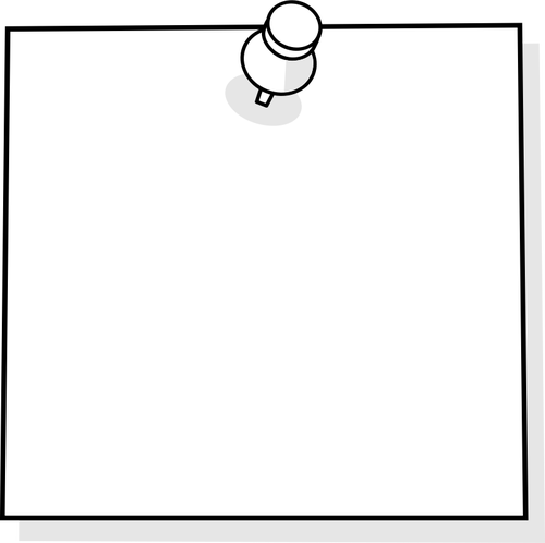 500x498 Blank Note With Thumbtack Vector Clip Art Public Domain Vectors
