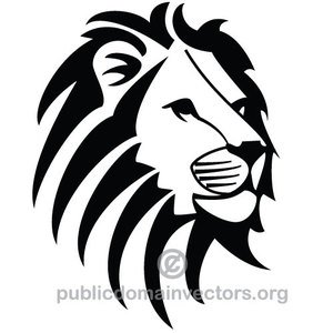300x300 7891 Lion Head Silhouette Clip Art Public Domain Vectors