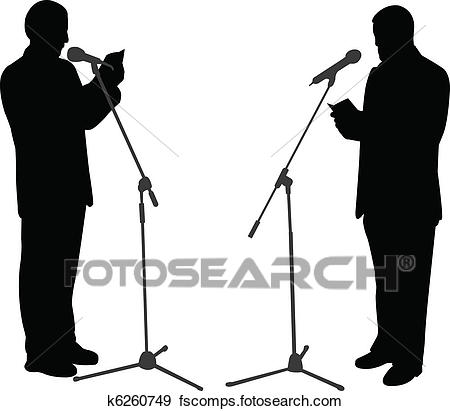 450x411 Clip Art Of Public Speaking Silhouettes K6260749