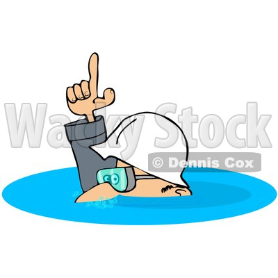 400x400 Free (Rf) Clipart Illustration Of A Caucasian Worker Man In A Deep