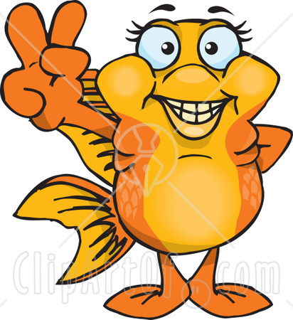 412x450 Gold Fish Clipart Puffer Fish