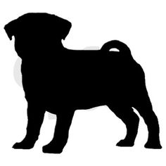 236x236 Pug Silhouette Clip Art