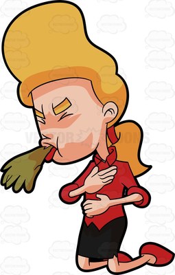 255x400 Woman Vomiting Clipart