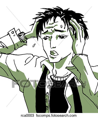 392x470 Drawing Of A Frustrated Man Pulling