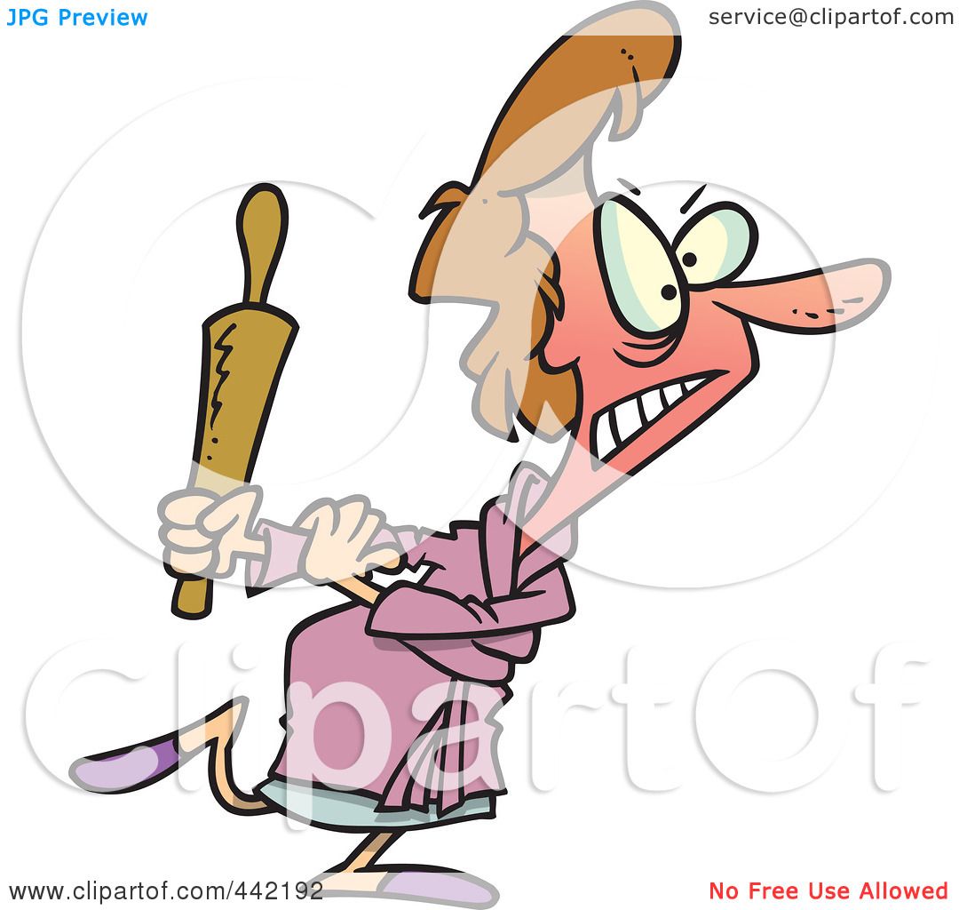 1080x1024 Royalty Free (Rf) Clip Art Illustration Of A Cartoon Mad Woman