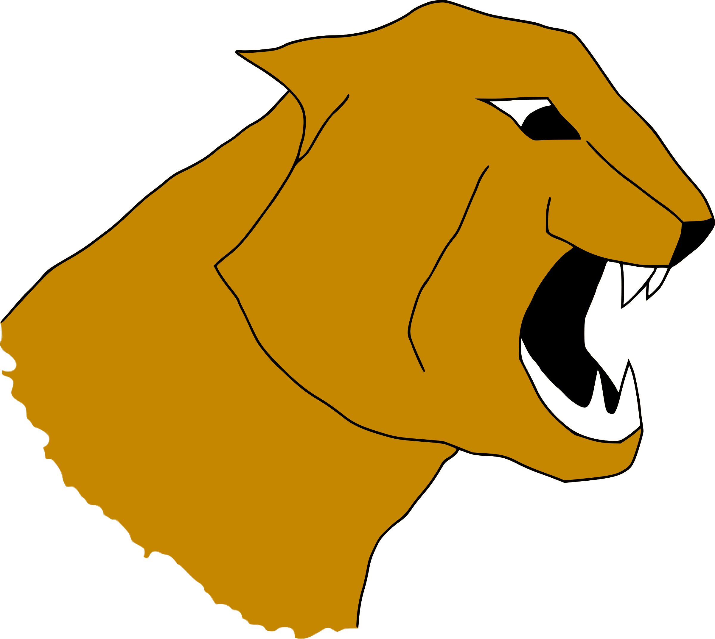 2400x2147 Puma Clipart Head