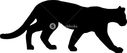 500x209 Vector Puma Royalty Free Stock Image