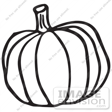 450x450 Clipart Of A Pumpkin In Black And White