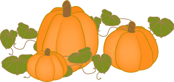 350x165 Pumpkin Clip Art Border Clipart