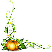 170x169 Pumpkin Vine Border Clipart