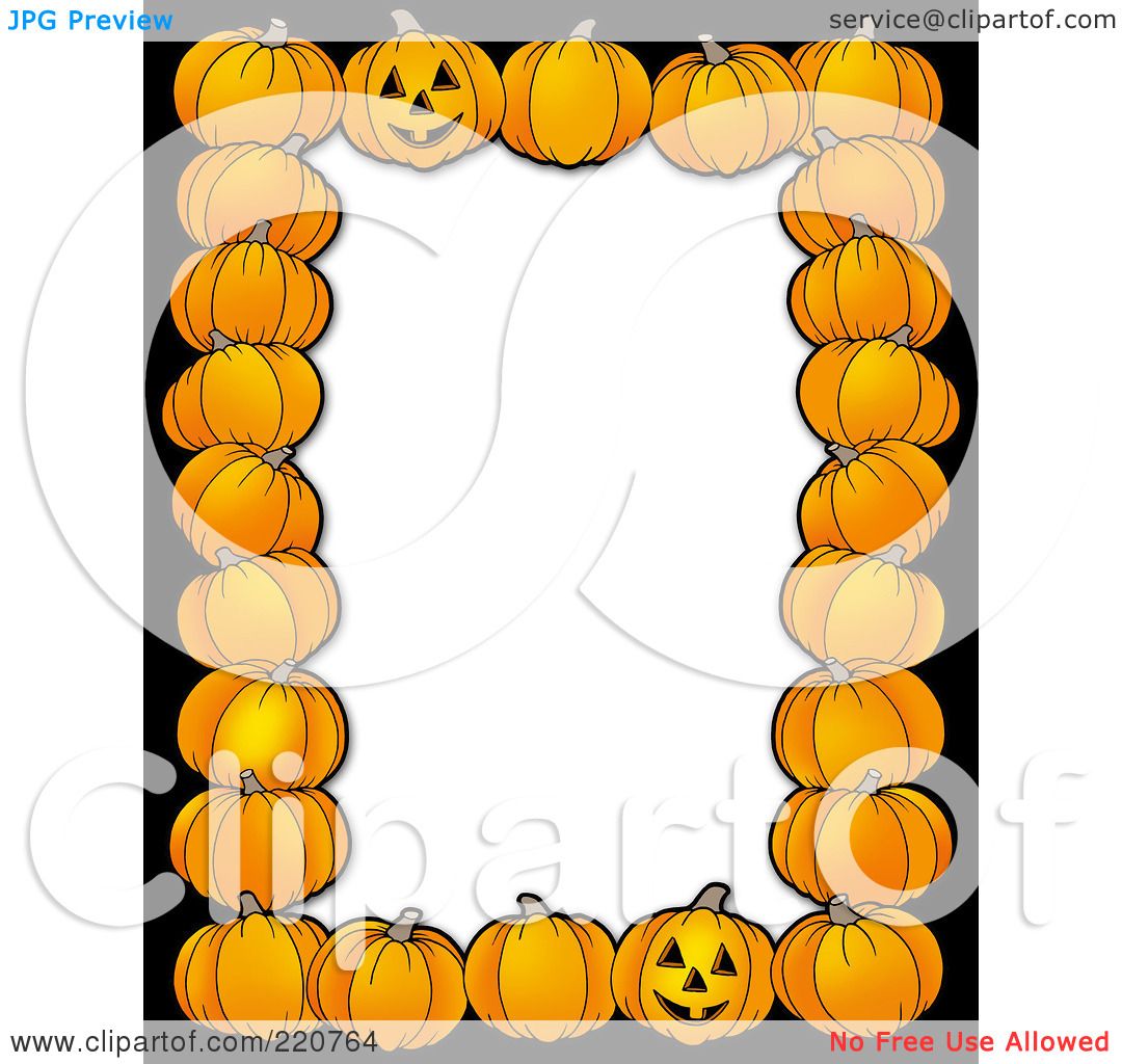 1080x1024 Royalty Free (Rf) Clipart Illustration A Halloween Border