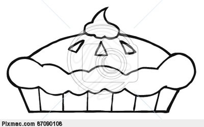 400x250 Apple Pie Clipart Black And White